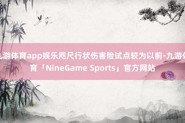 九游体育app娱乐咫尺行状伤害险试点较为以前-九游体育「NineGame Sports」官方网站