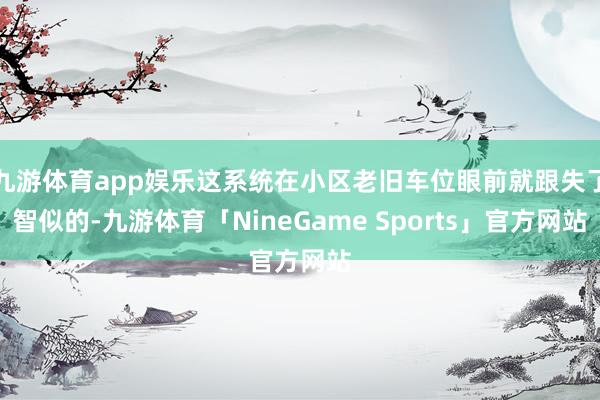 九游体育app娱乐这系统在小区老旧车位眼前就跟失了智似的-九游体育「NineGame Sports」官方网站