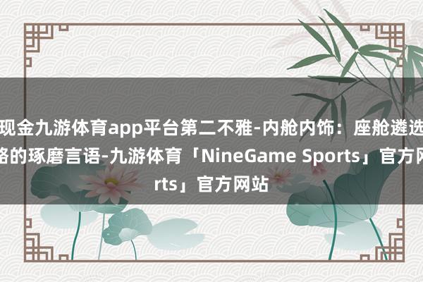 现金九游体育app平台第二不雅-内舱内饰：座舱遴选约略的琢磨言语-九游体育「NineGame Sports」官方网站